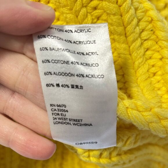 Free People My only Sunshine yellow turtleneck knit sweater size xs - Picture 5 of 9